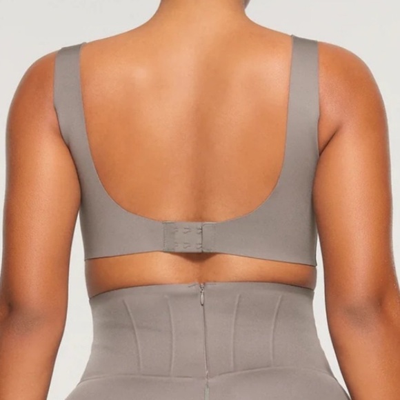 Skims bonded (B17) corset plunge bralette XXS in steel NWT - Picture 2 of 5